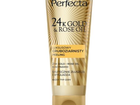 24K Gold & Rose Oil luksusowy gruboziarnisty peeling do twarzy 75g on Sale