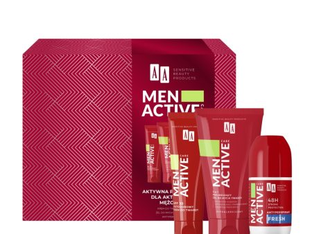 Men Active Care zestaw outdoorowy krem do twarzy 50ml + peelingujący żel do mycia twarzy 150ml + antyperspirant roll-on 50ml Sale