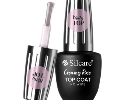 Top Coat Creamy Rose No Wipe top do lakierów hybrydowych 9ml Online Hot Sale