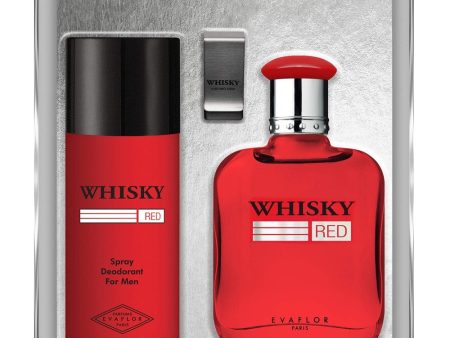 Whisky Red zestaw woda toaletowa spray 100ml + dezodorant spray 150ml + klips na banknoty For Sale