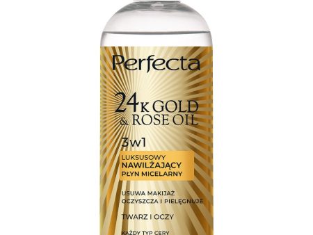 24K Gold & Rose Oil luksusowy nawilżający płyn micelarny 400ml Online Hot Sale