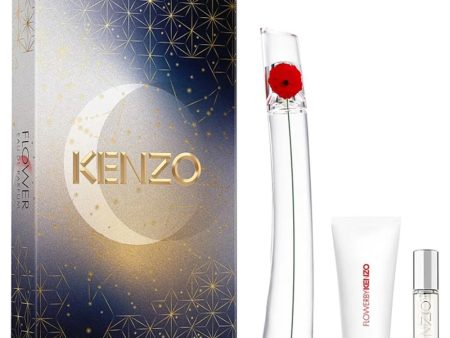 Flower by Kenzo zestaw woda perfumowana spray 100ml + balsam do ciała 75ml + woda perfumowana spray 10ml Fashion