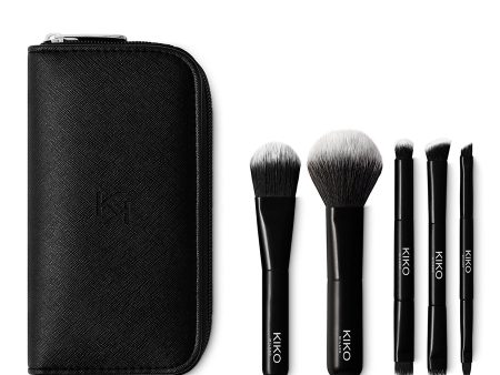 Travel Brush kosmetyczka podróżna z 5 profesjonalnymi pędzlami For Sale