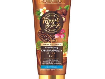 Magic Bronze nawilżający krem brązujący do ciała 2w1 jasna karnacja 200ml Cheap