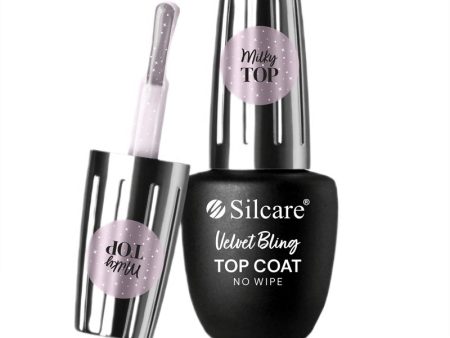 Top Coat Velvet Bling No Wipe top do lakierów hybrydowych 9ml Discount