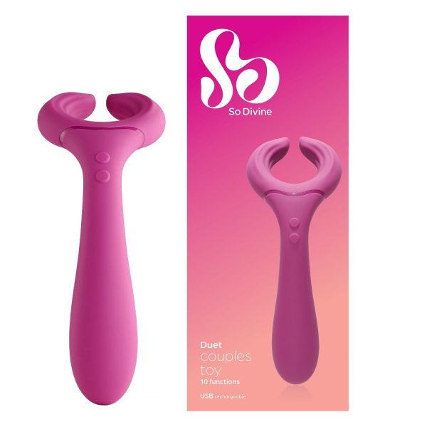 Duet Couples Vibrator stymulujący wibrator dla par Pink For Discount