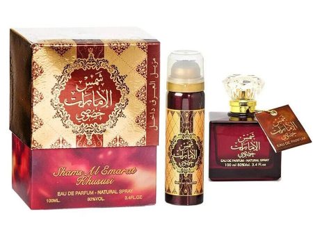 Shams Al Emarat Khususi zestaw woda perfumowana spray 100ml + dezodorant spray 50ml Online now