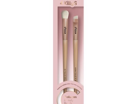 Collagen Beauty Brush pędzle do brwi i cieni 2szt Online Hot Sale