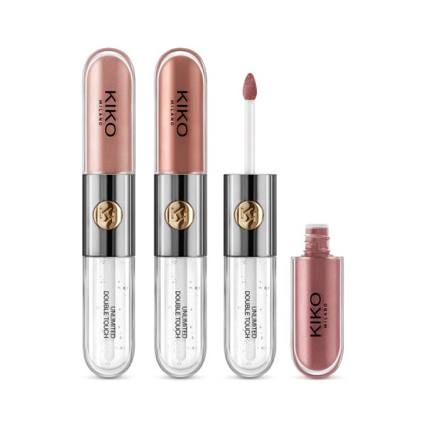 Unlimited Double Touch Lip Set zestaw do makijażu ust składający się z 3 płynnych pomadek dwuetapowych Nude Attitude Online now