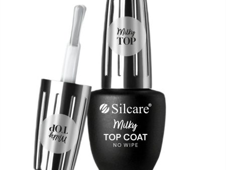 Top Coat Milky No Wipe top do lakierów hybrydowych 9ml Cheap