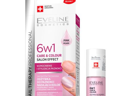 Nail Therapy Professional 6w1 Care & Colour skoncentrowana odżywka do paznokci nadająca kolor Pink Pearl 5ml Online Hot Sale