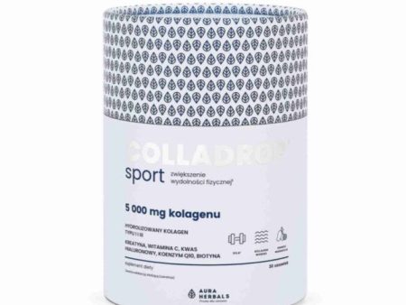 Colladrop Sport kolagen morski 5000mg zwiększenie wydolności fizycznej 30 saszetek For Sale