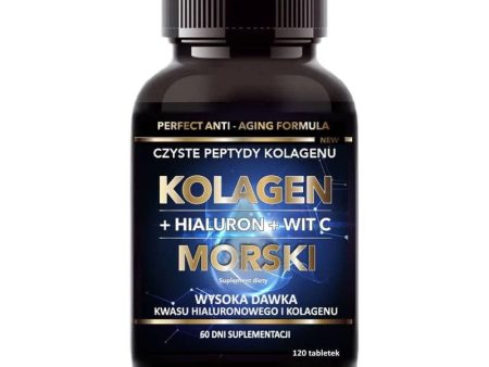 Kolagen Morski Better Hair + Witamina C + Kwas Hialuronowy suplement diety 120 tabletek Hot on Sale