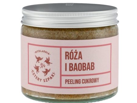 Peeling cukrowy do ciała Róża i Baobab 250ml For Discount