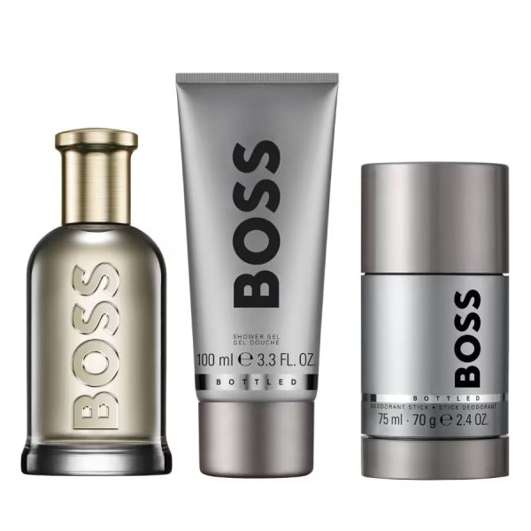 Boss Bottled zestaw woda perfumowana spray 100ml + żel pod prysznic 100ml + dezodorant sztyft 75ml For Sale