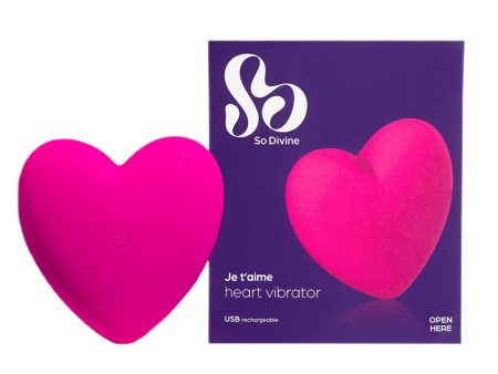 Je T aime Heart luksusowy wibrator w kształcie serca Pink Online Hot Sale