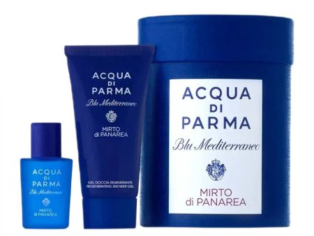 Blu Mediterraneo Mirto Di Panarea zestaw miniatura wody toaletowej 5ml + żel pod prysznic 20ml Online Hot Sale