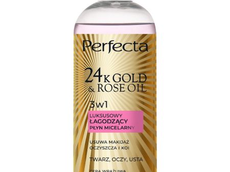 24K Gold & Rose Oil luksusowy łagodzący płyn micelarny 400ml Discount