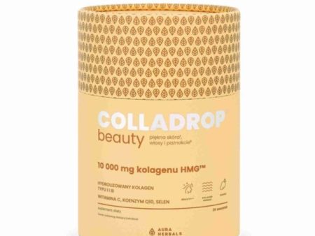 Colladrop Beauty kolagen Hmg™ 10000 Mg piękna skóra włosy i paznokcie 30 saszetek Discount