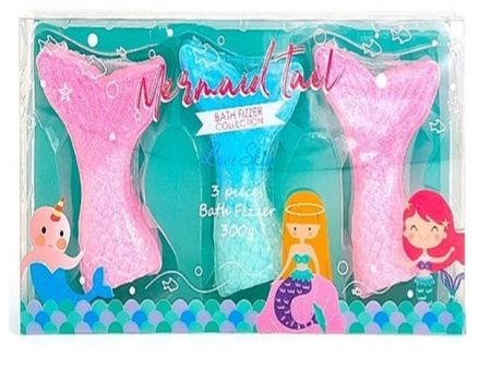 Mermaid Tail Bath Fizzer zestaw musujących bomb do kąpieli 3x100g Cheap