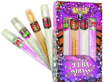 Cuba Strass zestaw Snake woda perfumowana spray 35ml + Tiger woda perfumowana spray 35ml + Zebra woda perfumowana spray 35ml + Heartbreaker woda perfumowana spray 35ml Supply