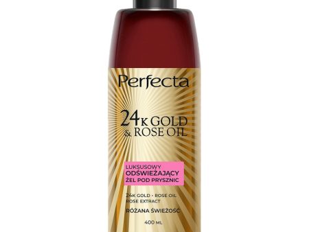 24K Gold & Rose Oil luksusowy odświeżający żel pod prysznic Różana Świeżość 400ml For Sale