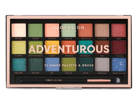 Adventurous Eyeshadow Palette paleta 21 cieni do powiek z pędzelkiem Supply