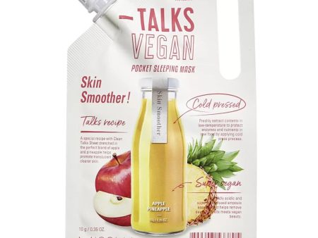 Talks Vegan Squeeze Pocket Sleeping Mask złuszczająca maseczka całonocna dla skóry szorstkiej Skin Smoother 10g For Sale