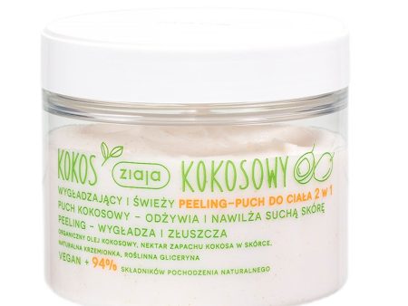 Kokos Kokosowy wygładzający i świeży peeling-puch do ciała 2w1 270ml For Cheap