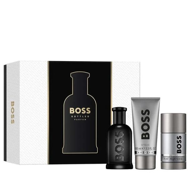 Boss Bottled zestaw perfumy spray 100ml + dezodorant sztyft 75ml + żel pod prysznic 100ml Online Sale