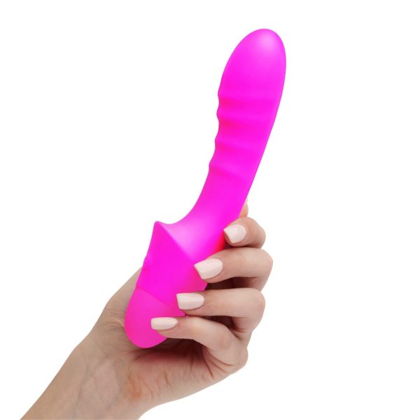 Pash Ribbed Vibrator żebrowany wibrator punktu G Pink Online now