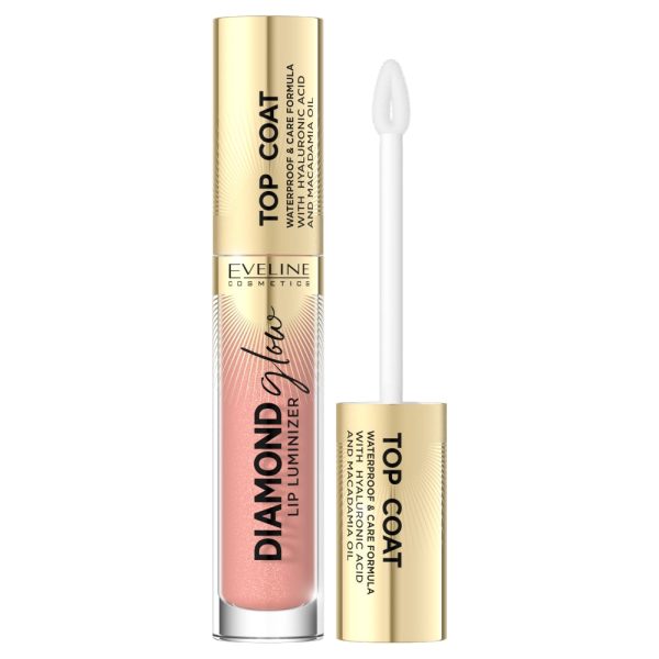 Diamond Glow Lip Luminizer top coat do ust z kwasem hialuronowym 13 Peach Fuzz 4.5ml Online Sale