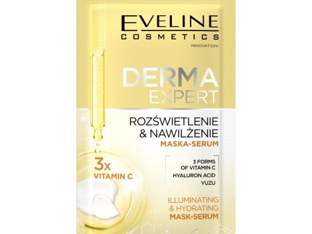 Derma Expert rozświetlająco-nawilżająca kremowa maseczka-serum do twarzy 8ml Fashion