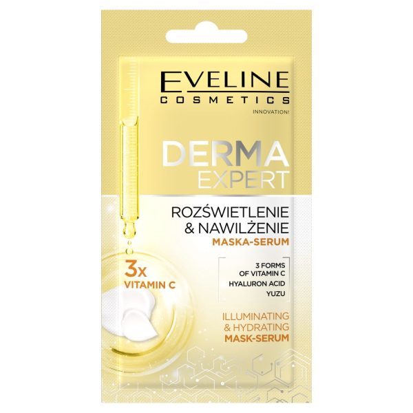 Derma Expert rozświetlająco-nawilżająca kremowa maseczka-serum do twarzy 8ml Fashion