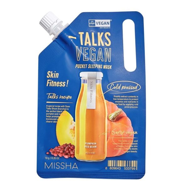 Talks Vegan Squeeze Pocket Sleeping Mask wygładzająca maseczka całonocna dla skóry problematycznej Skin Fitness 10g Online now