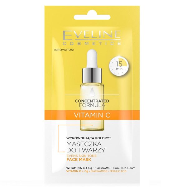 Skoncentrowana formuła wyrównująca koloryt maseczka do twarzy Vitamin C 8ml Online Hot Sale