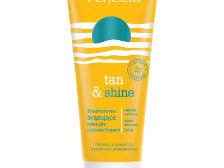 Tan & Shine ekspresowo brązujące mleczko rozświetlające do ciała 200ml Hot on Sale